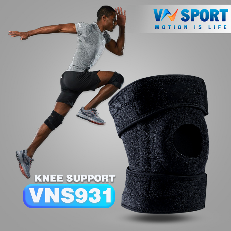 Đai Bảo vệ Khớp Gối - Dây Chằng Gối - Sụn Chêm VNSPORT | VNS931 (NEW). Đai Bảo Vệ Đầu Gối Cao Cấp - hàng Chính Hãng (1 Chiếc