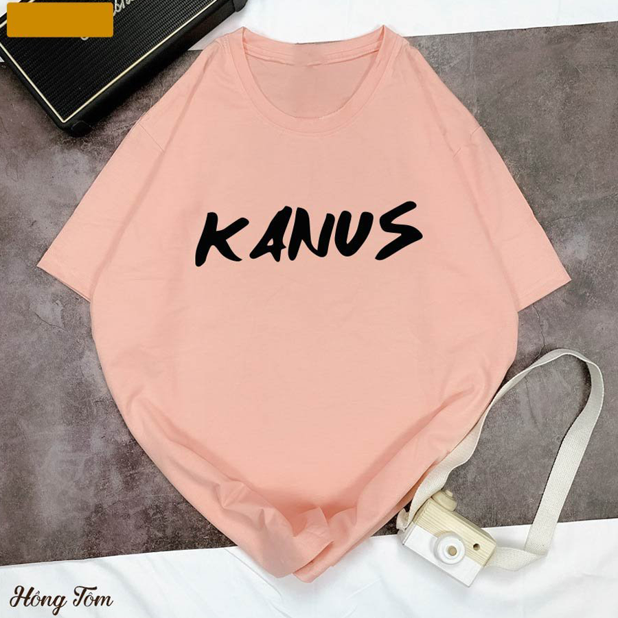 Áo Thun Nữ Màu Xanh Rêu In Chữ KANUS