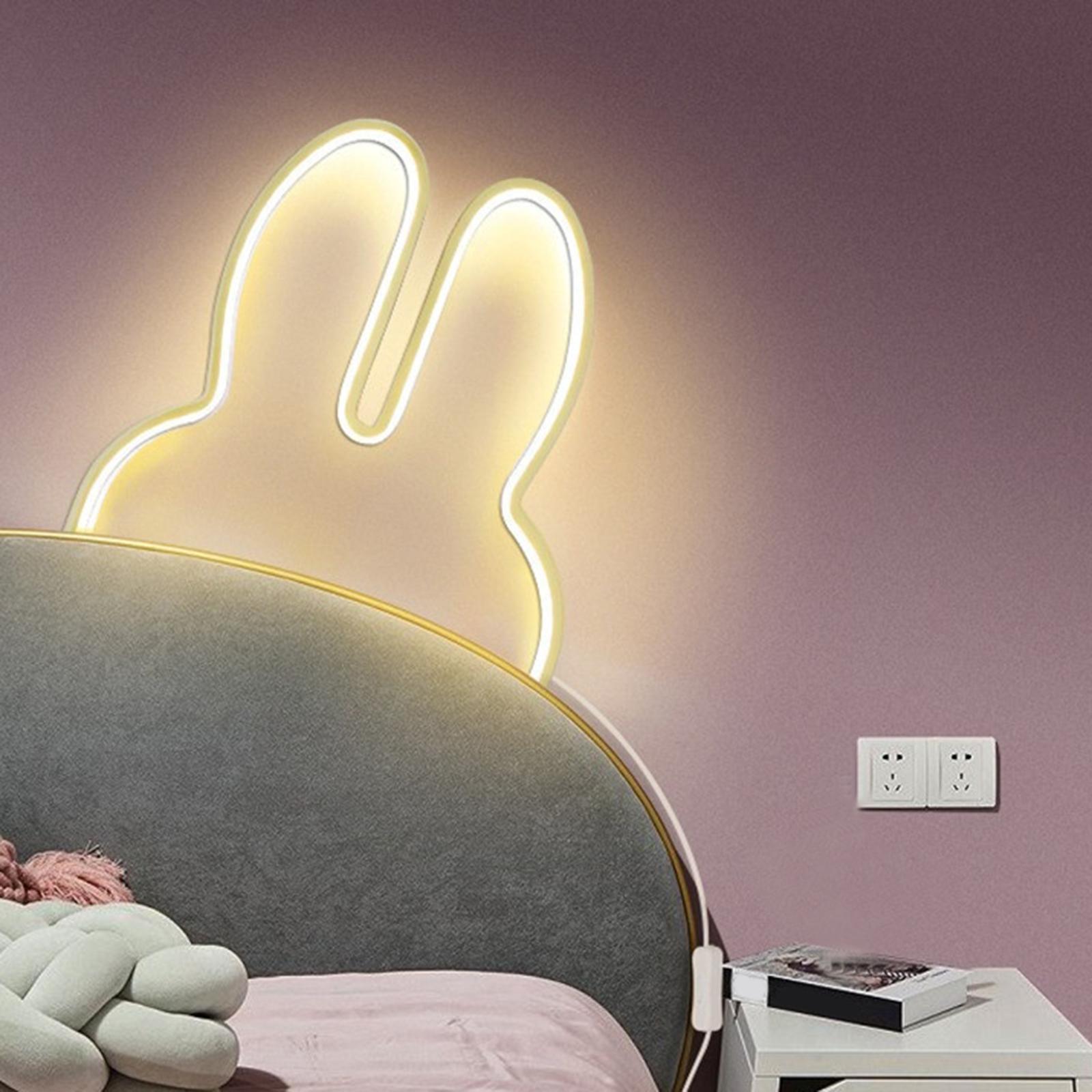 Rabbit Night Light USB Powered Beside Lights Kids Table Lamp