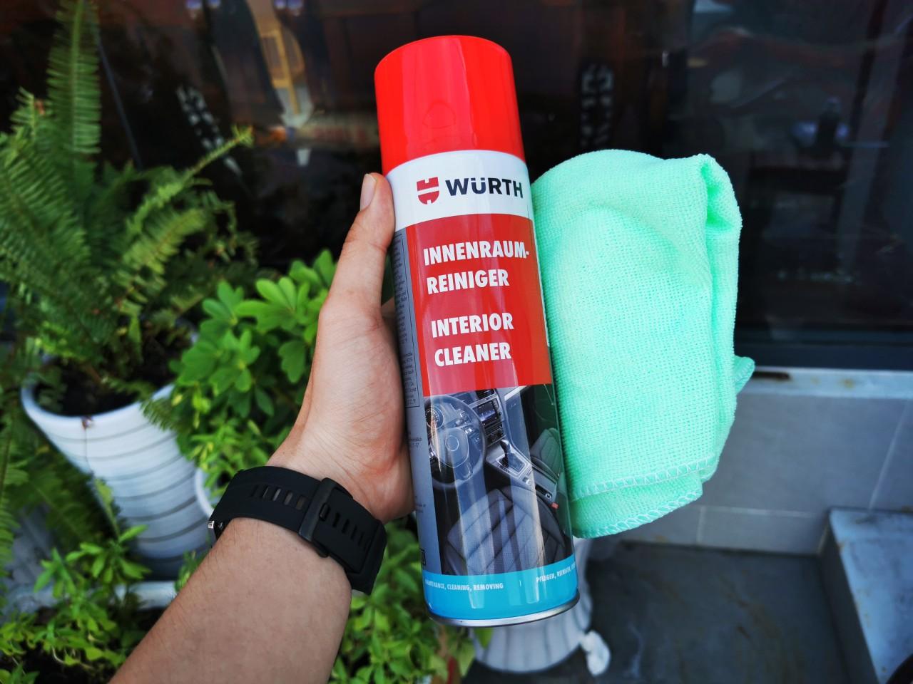 Dung Dịch Vệ Sinh Nội Thất Xe Hoạt Tính Wurth Interior Cleaner 500ml Tặng Khăn