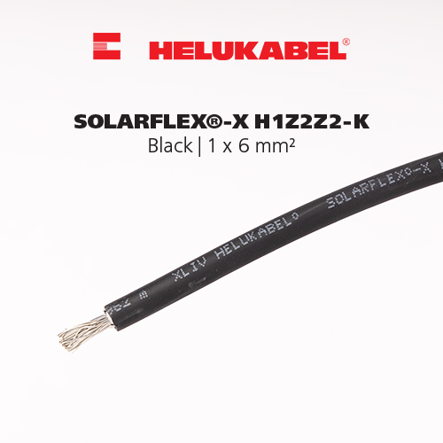 Dây cáp DC HELUKABEL SOLARFLEX-X H1Z2Z2-K | Black | 1 x 6 mm²