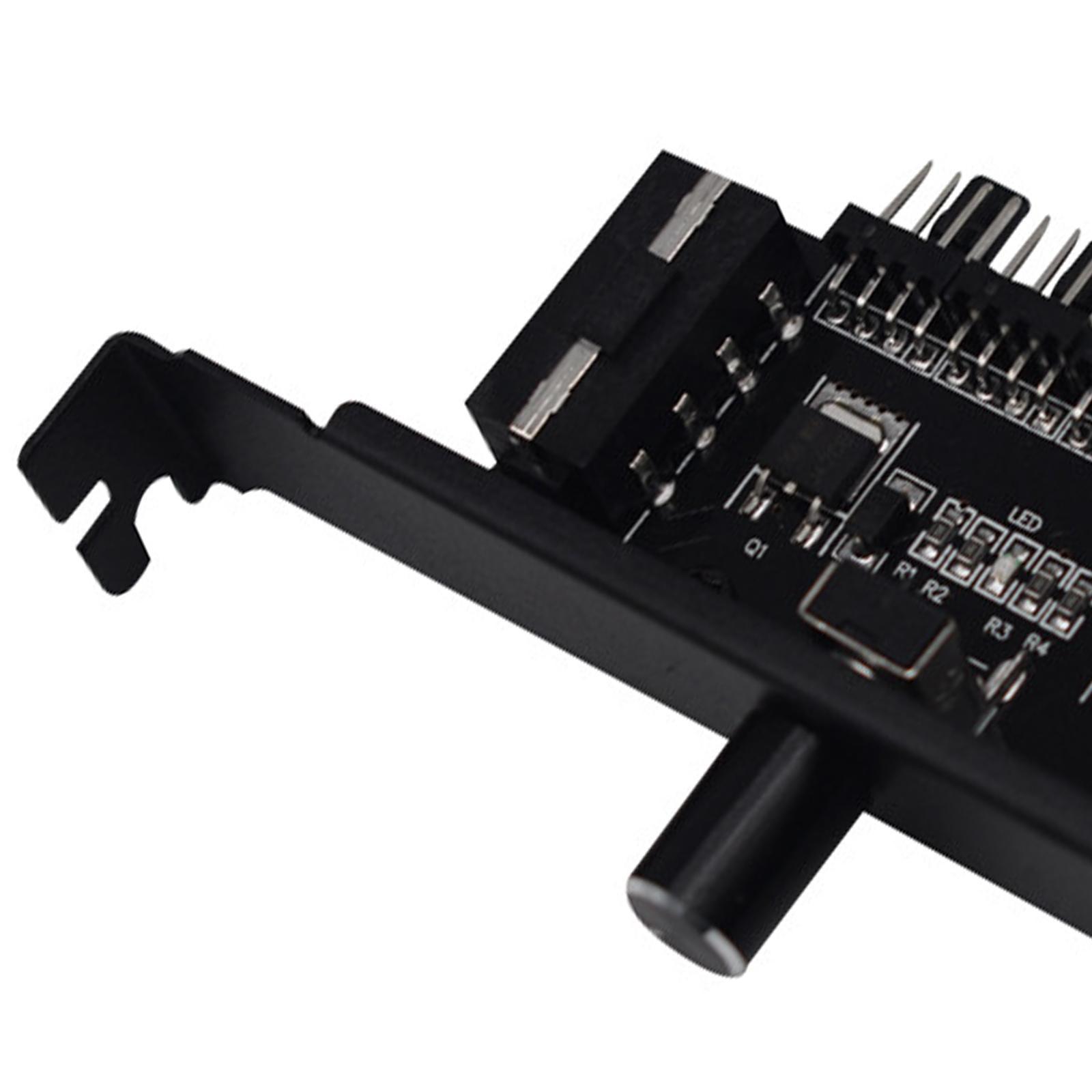 6 Way PC Cooler Cooling Fan Speed Controller PCI Bracket 12V Premium , Supporting 4-Pin/3-Pin Fans
