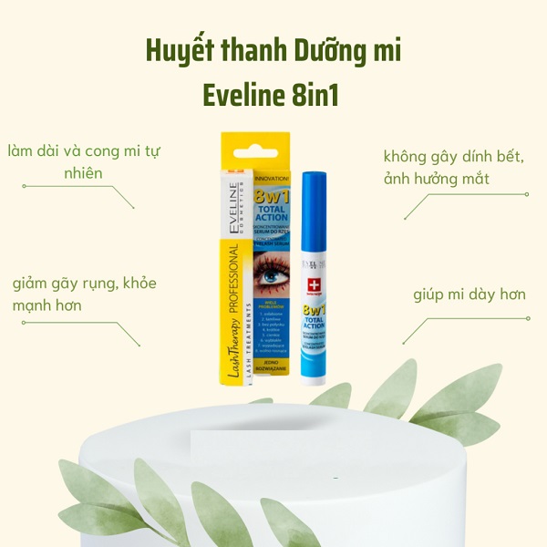 Dưỡng Mi Dài Eveline Dưỡng Mi Giảm Gãy Rụng Mọc Dài Dày Hơn Cong Tự Nhiên