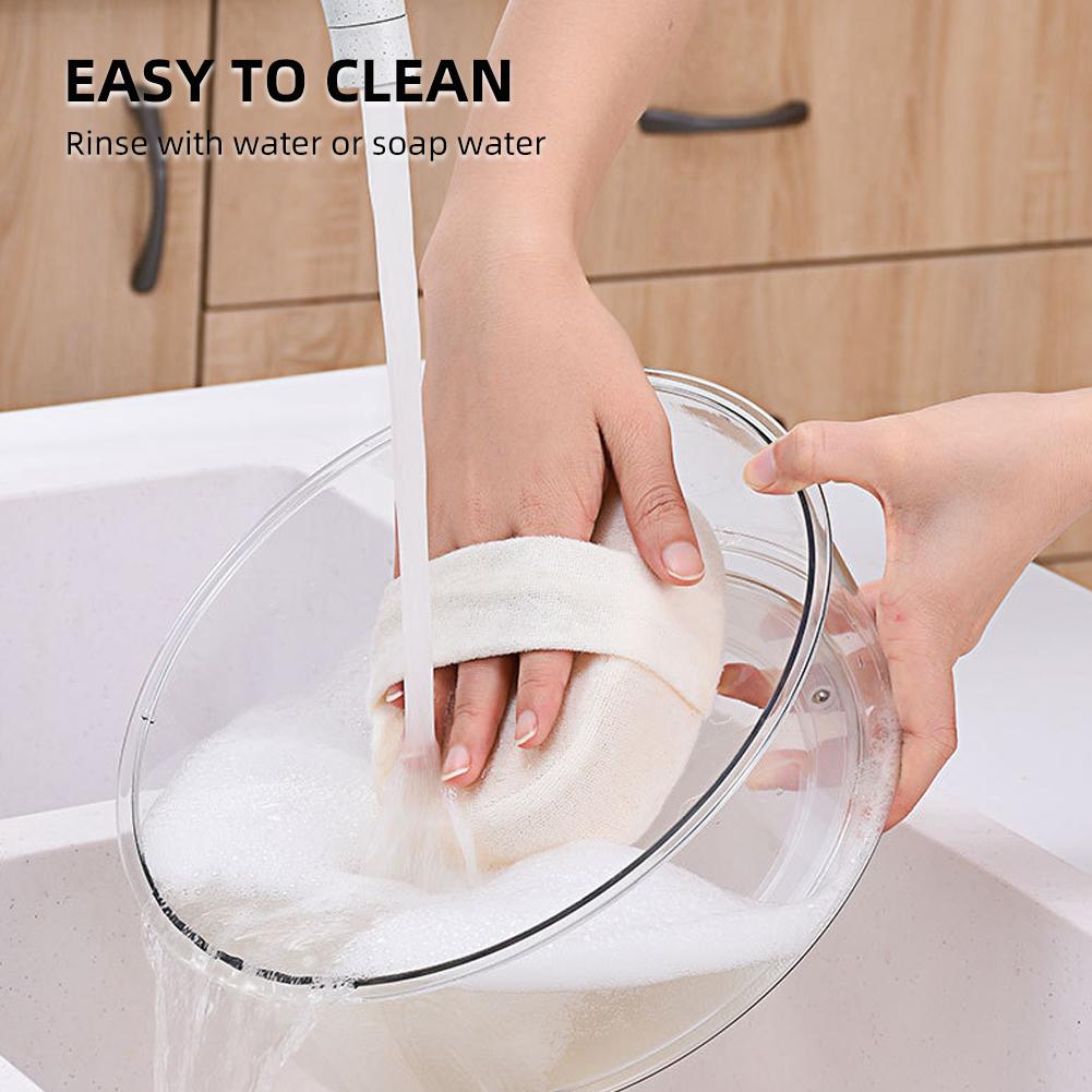 Kitchen Transparent Storage Turntable 12'' and 9'' 2 Pcs Round PET Clear Rotating Turntable Organizing and Storage Boxes