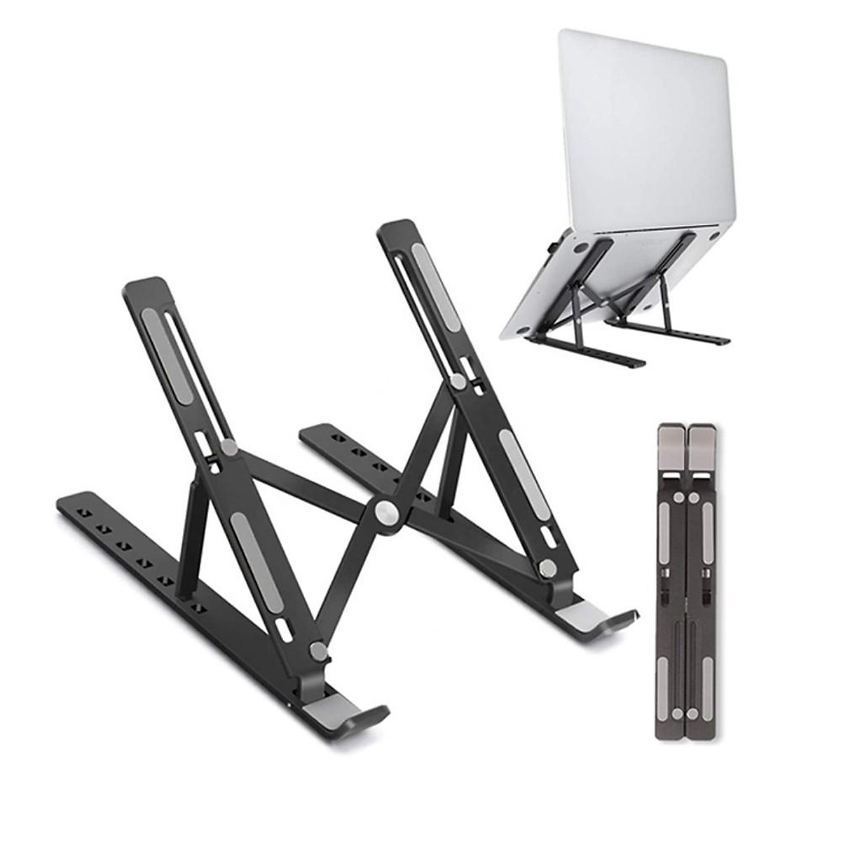Chân Đế Nâng Laptop Kệ Đỡ Ipad Nhựa ABS Giá Đỡ Tản Nhiệt Laptop Có Thể Gấp Gọn Điều Chỉnh Độ Cao