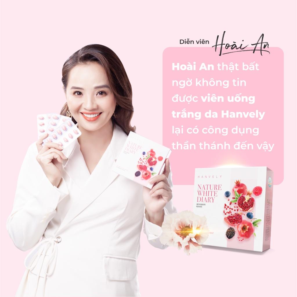 Combo 5 hộp viên uống trắng da, giảm nám Hanvely Nature White Dairy (10 viên/hộp x 5)