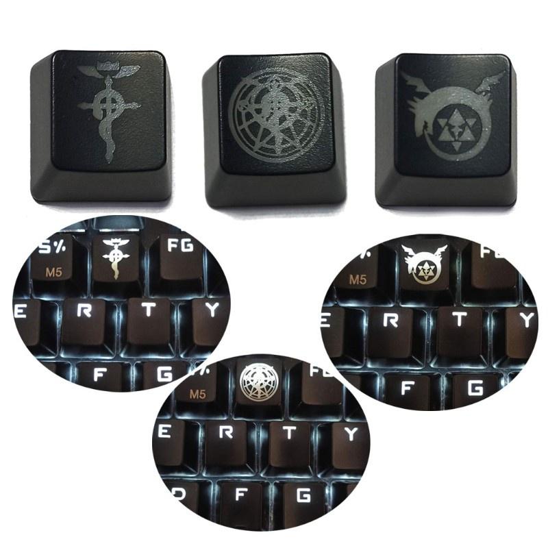 HSV 1PC DIY ABS Backlit Mechanical Keyboard Keycap R4 Height Personality Translucent key cap ESC Fullmetal Alchemist Keycap