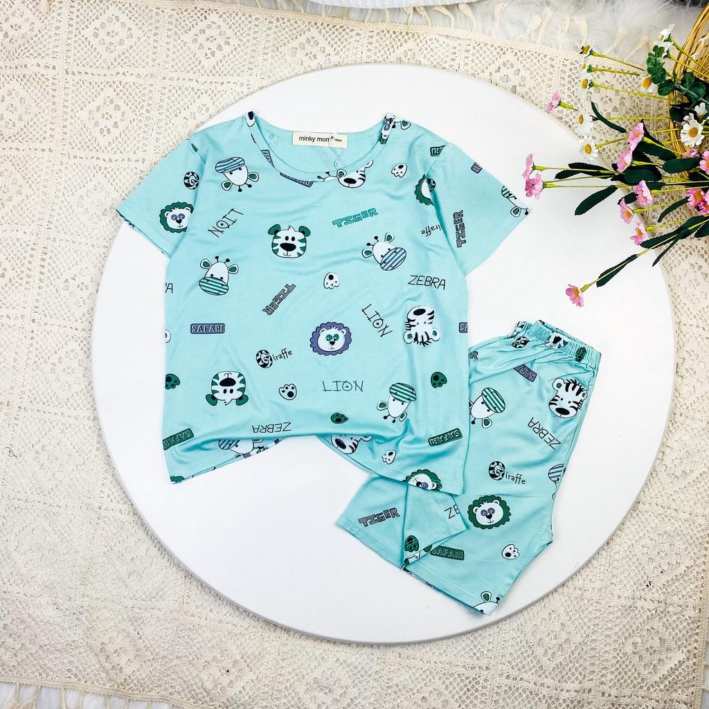 Đồ bộ bé trai, bộ quần áo bé gái, bộ cộc tay mùa hè cho bé size 16-28kg chất cotton mềm mịn mát