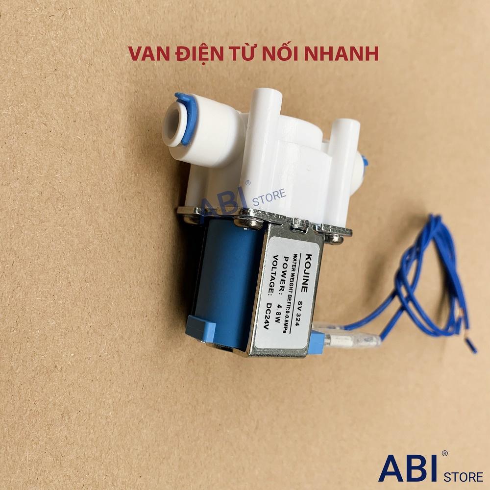 Van điện từ nối nhanh máy lọc nước RO, van từ 24V loại tốt