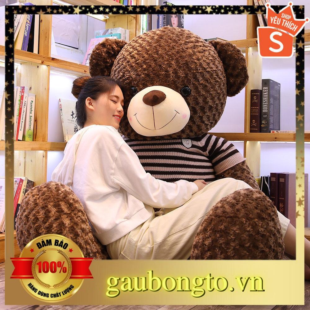 Gấu bông Teddy ̀ ̂́, gối ôm hình thú nhồi bông siêu to khổng lồ 1m8/1m5/1m3/1m1/95cm