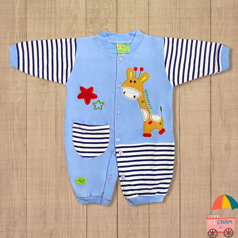Bodysuit Sơ Sinh Hươu Cao Cổ đáng yêu cho Bé 0-12 tháng