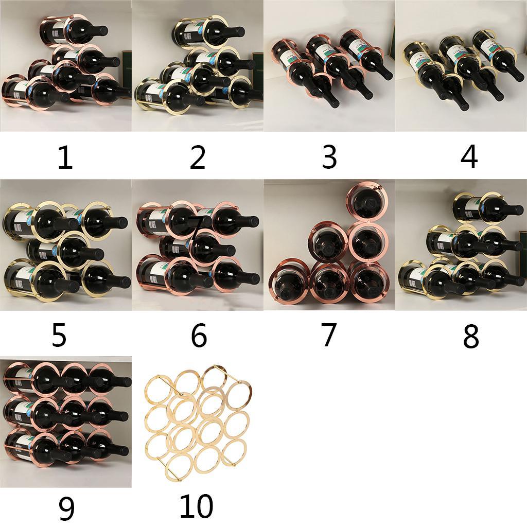 Nordic Style Red Wine Rack Bottle &amp; Glass Holder Cork Storage Holder Rack -A