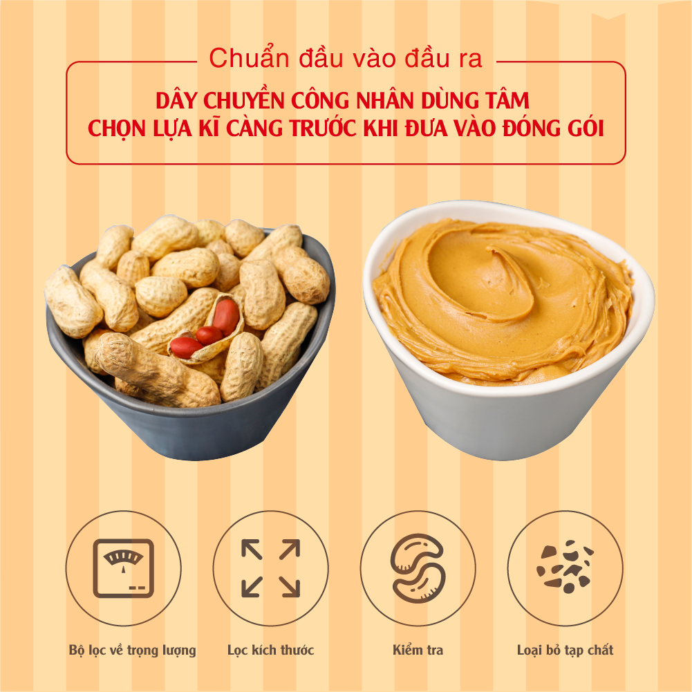 Bơ đậu phộng Dan D Pak mịn và hạt 400g