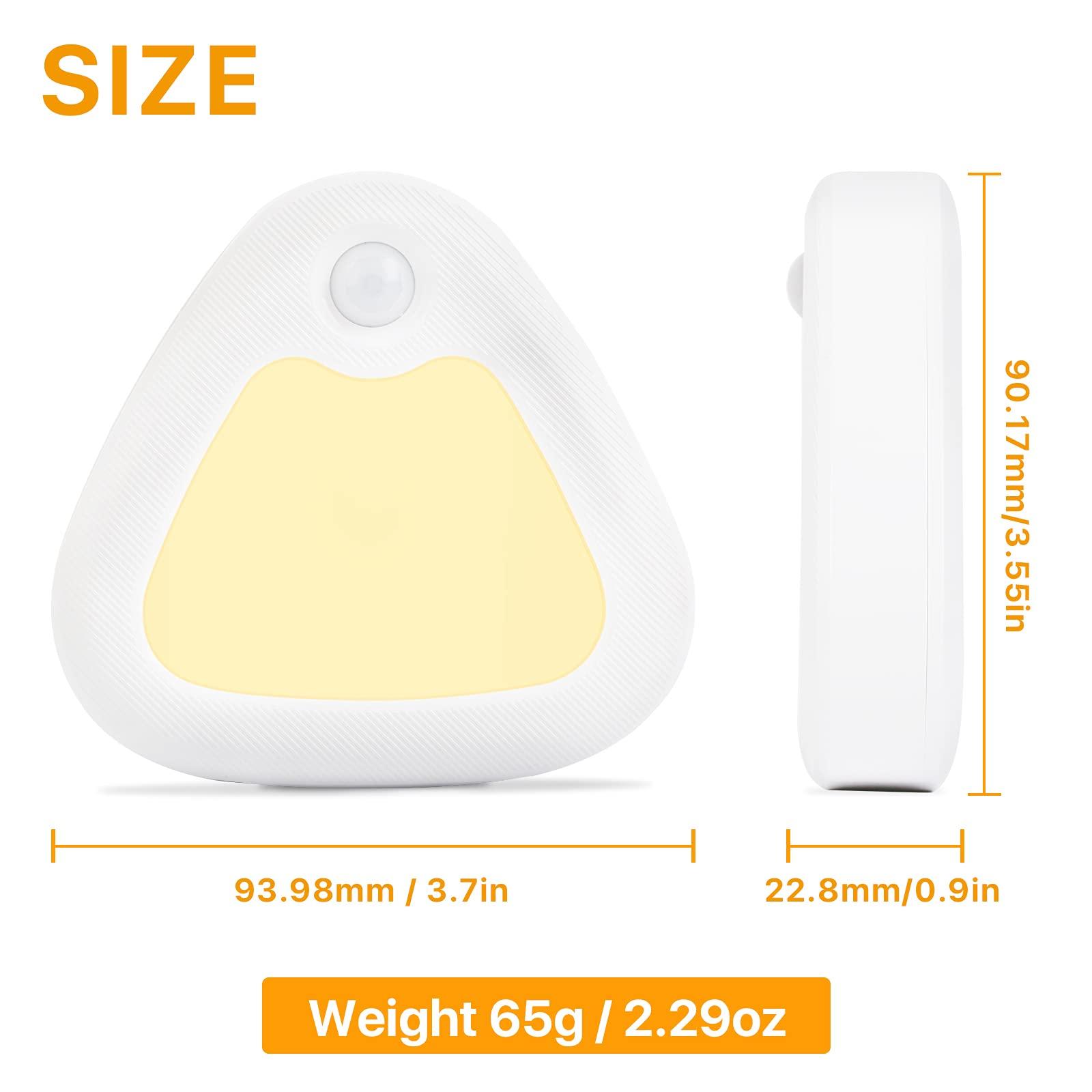 Đèn LED Đèn ban đêm với máy dò chuyển động / cảm biến Twilight 3200K (màu trắng ấm) Đèn chiếu sáng tủ cho trẻ em phòng ngủ phòng ngủ (2 miếng)