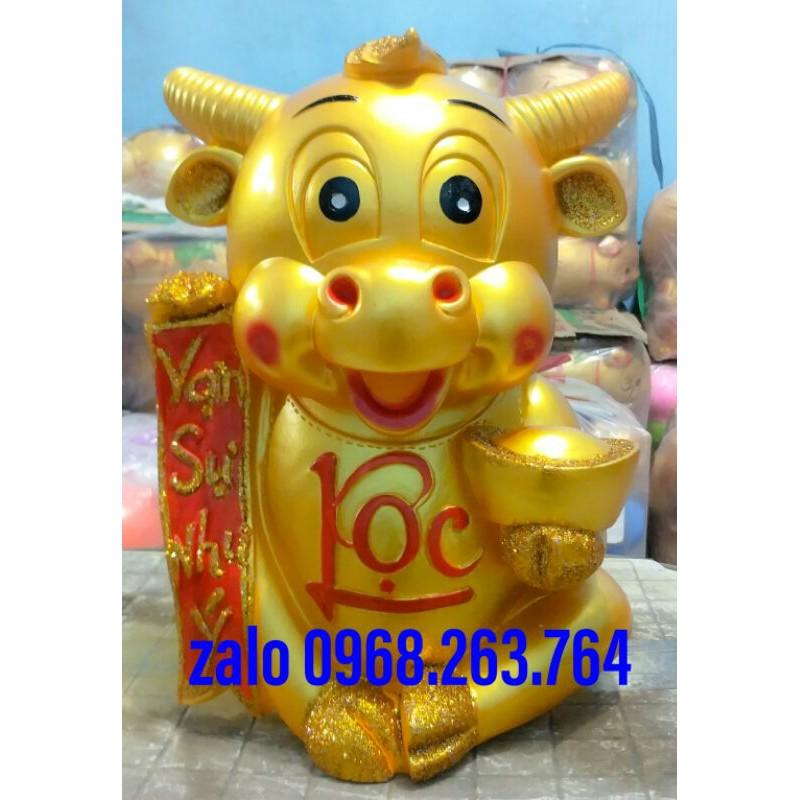 Trâu vàng thần tài 2021, trâu khổng lồ cao 55cm, hàng đảm bảo giống hình ảnh và kích thước mô tả, bao kiểm tra hàng.