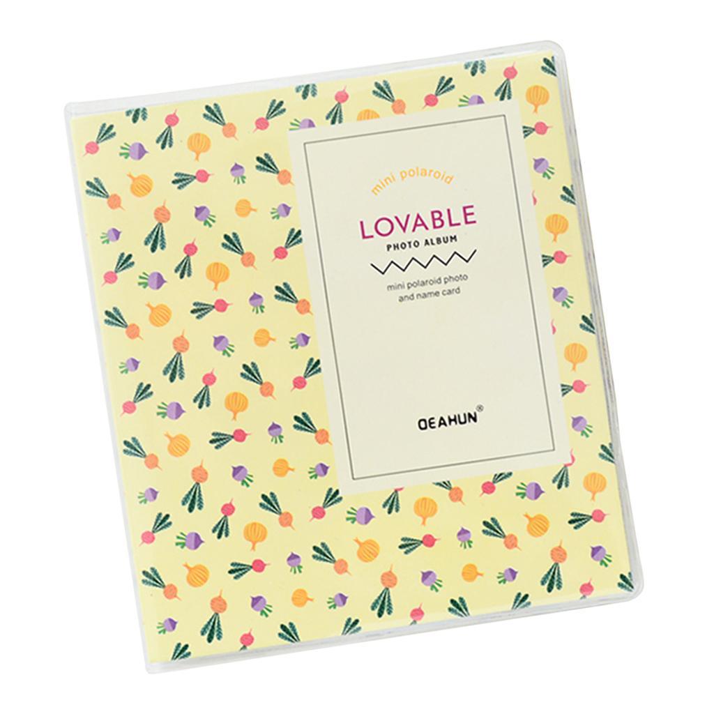64 Pockets Photo Album for   Mini 8, 9 7s 50 90 Film - , 110X140X40mm Yellow