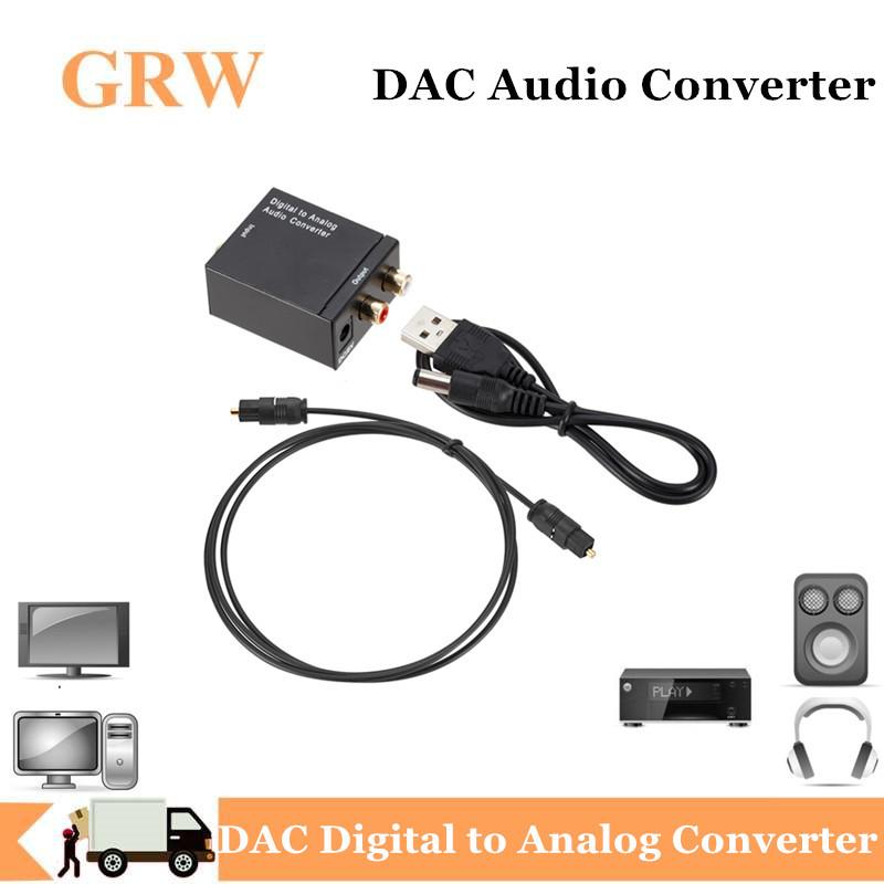 GRWIBEOOU DAC Digital sang Analog Audio Converter DAC Audio TosLink Tín hiệu đồng trục với bộ khuếch đại ATV ATV DEC DEC DEC