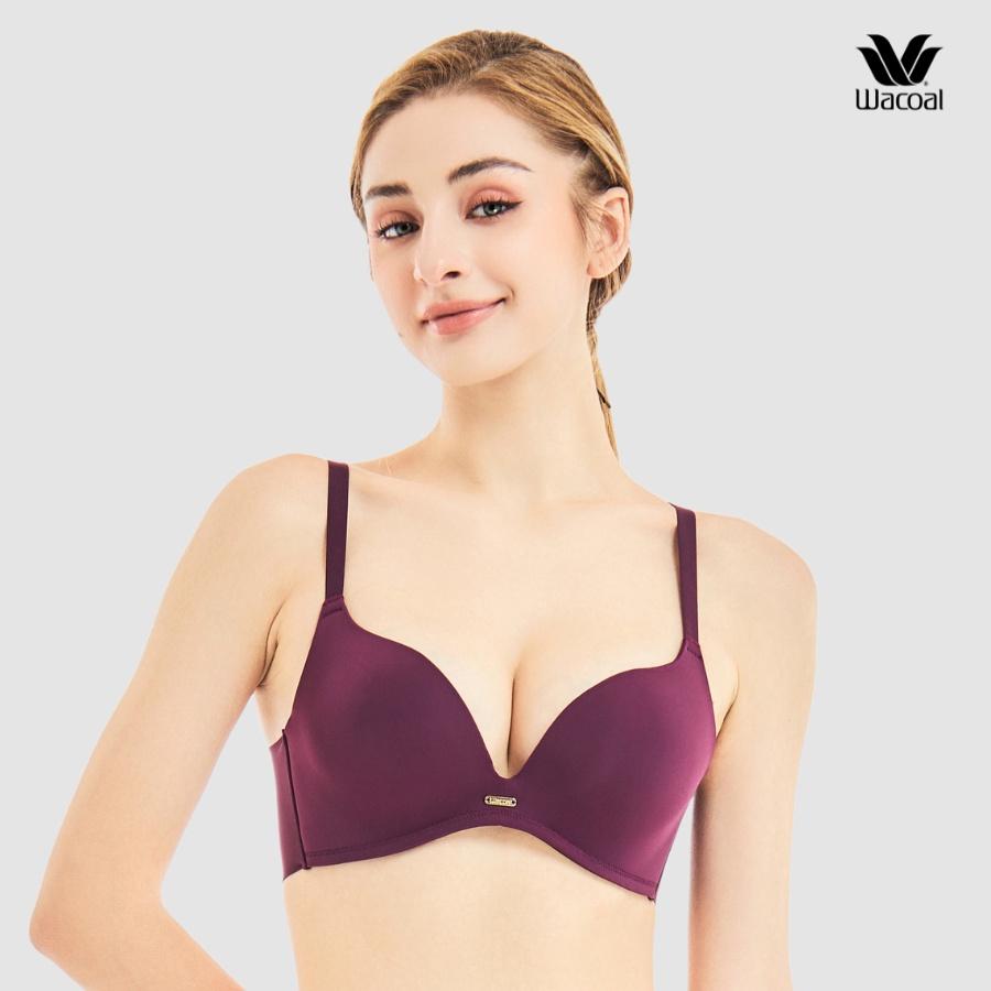 Áo lót Wacoal không gọng, nâng vừa, cup 3/4, trơn, dây liền, mút đúc IIB5376