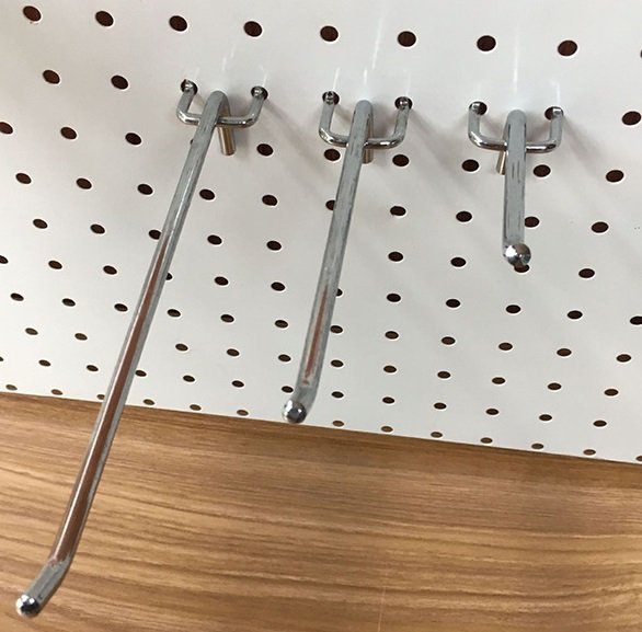 Bộ 5 móc treo tấm pegboard ngắn 5.5cm