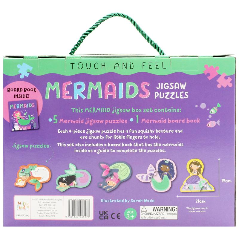 Touch And Feel Jigsaw Puzzles Boxset - Mermaids (5 Jigsaw Puzzles)