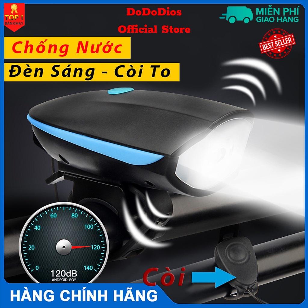 Đèn xe đạp thể thao DoDoDios siêu sáng có còi pin sạc usb led T6 chống nước - Đèn còi xe đạp có 3 chế độ sáng còi to