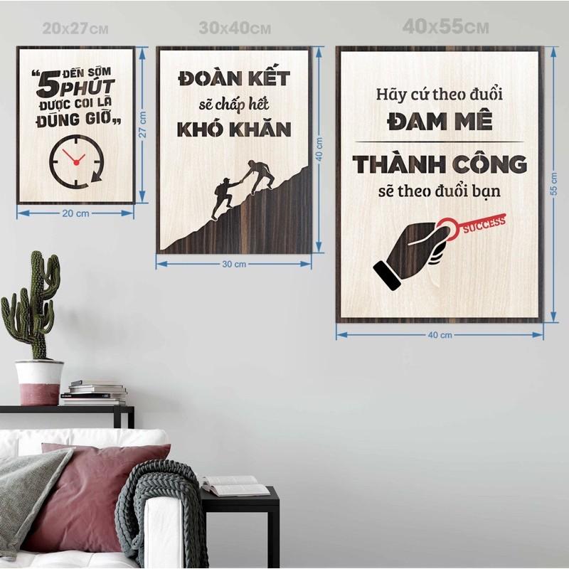 Tranh Gỗ khắc Chữ Nội Dung Slogan Tạo Động Lực TBIG071 câu nói hay