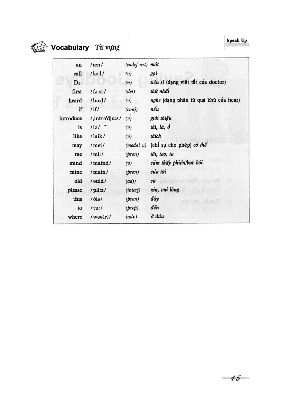 Sách Speak Up - Giao Tiếp Tiếng Anh Tự Tin Trong Mọi Tình Huống Trình Độ Sơ Cấp (Kèm CD) - Tái Bản