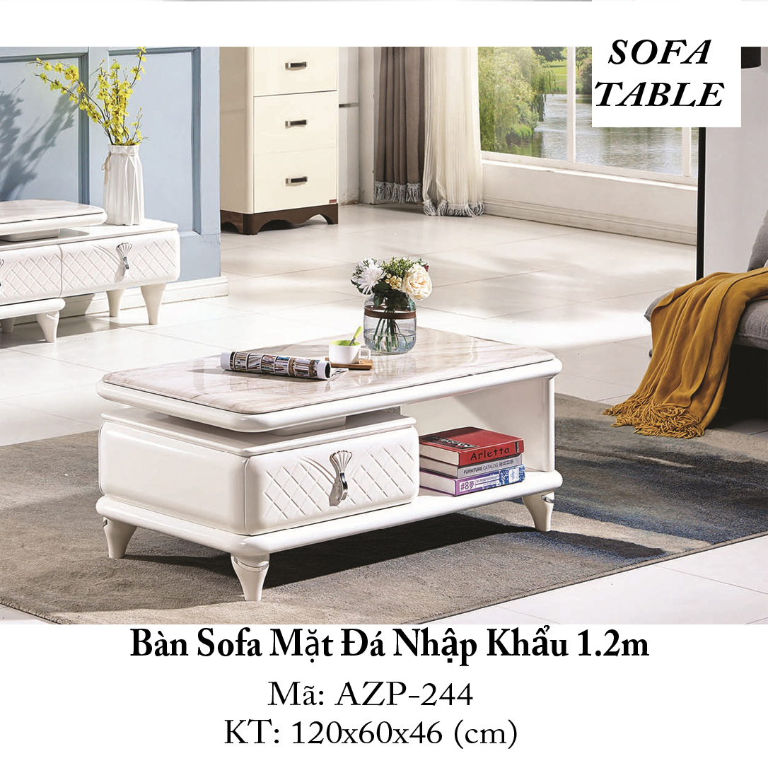 Bàn Sofa Mặt Đá / Dòng Cao Cấp - AZP-T244