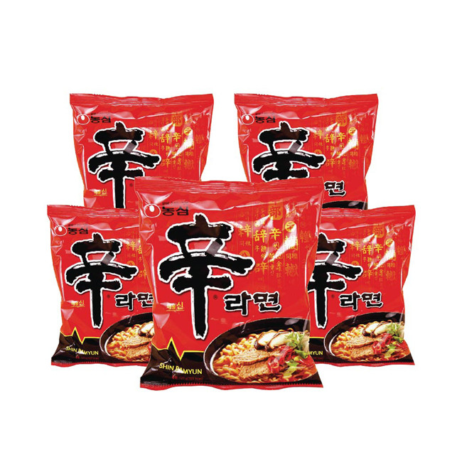 Combo 5 Gói Mì Shin Cay Hàn Quốc Nong Shim (Gói 120 Gr)