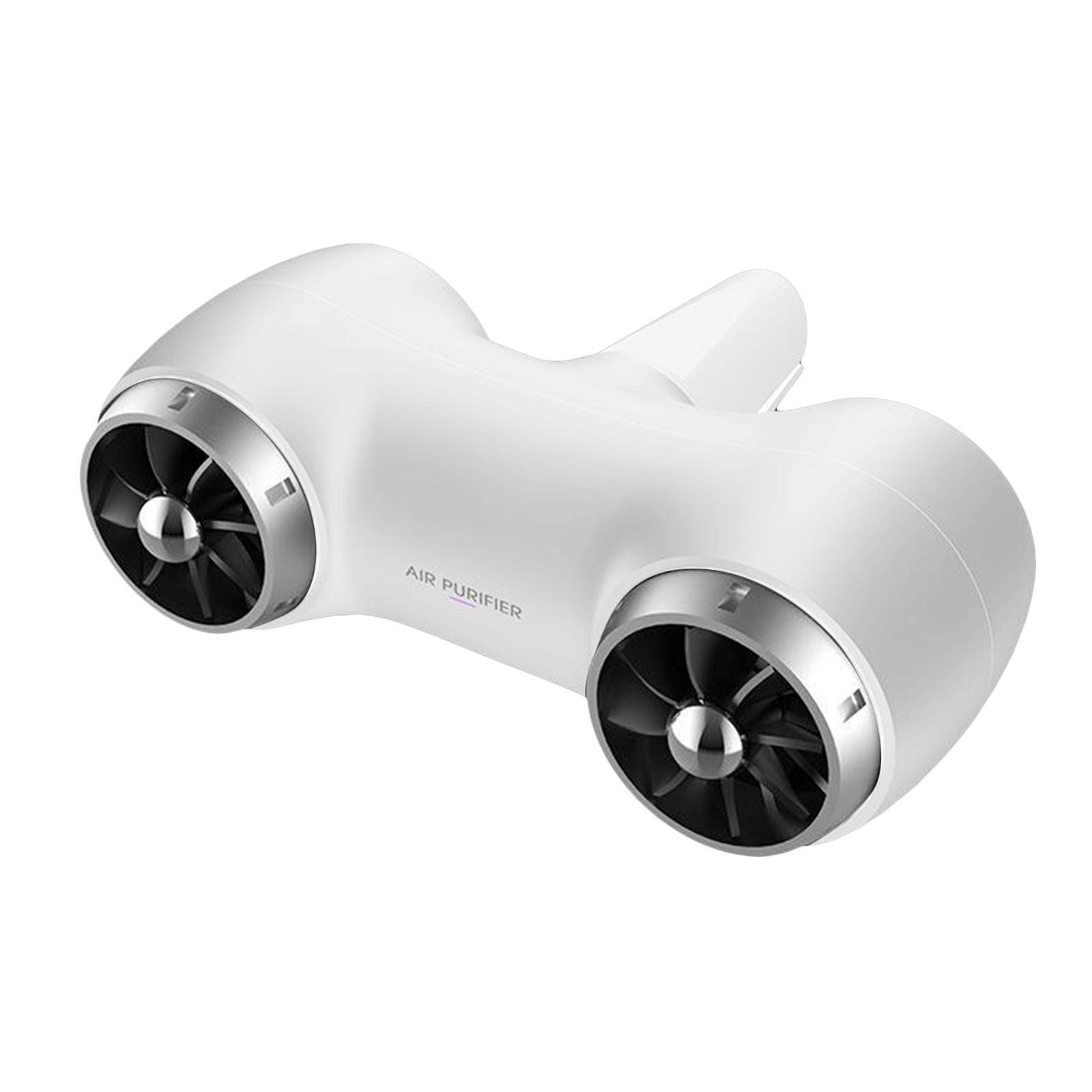 Premium Car Air Purifier Smoke Pet Smell Odor Negative Ion  White