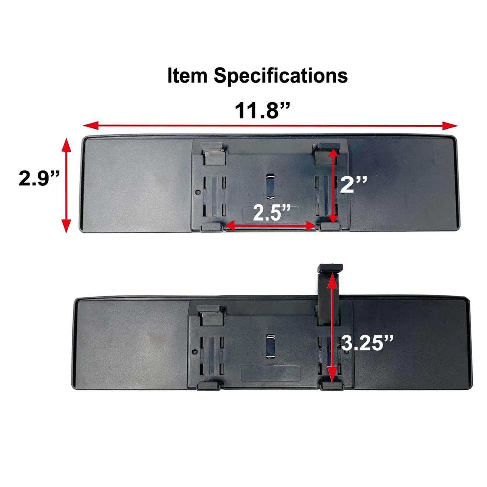 11.8" 300mm Universal Car Interior Anti Glare Rear View Mirror