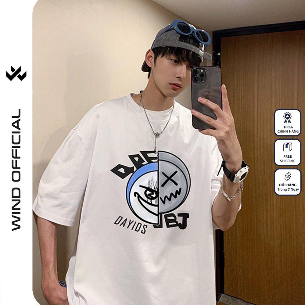 Áo phông unisex form rộng WIND tay lỡ oversize DAYIDS thời trang nam nữ ulzzang