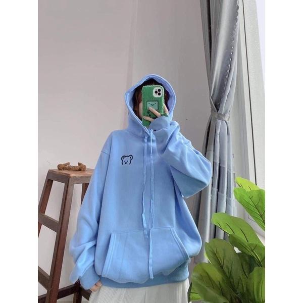 Áo hoodie logo mặt gấu nhỏ DA6