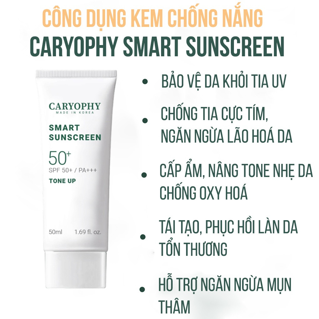 Combo 2 Sản Phẩm Tẩy Tế Bào Chết, Chống Nắng Và Ngừa Mụn Caryophy (TTBC 250ml + KCN Tone Up 50ml)