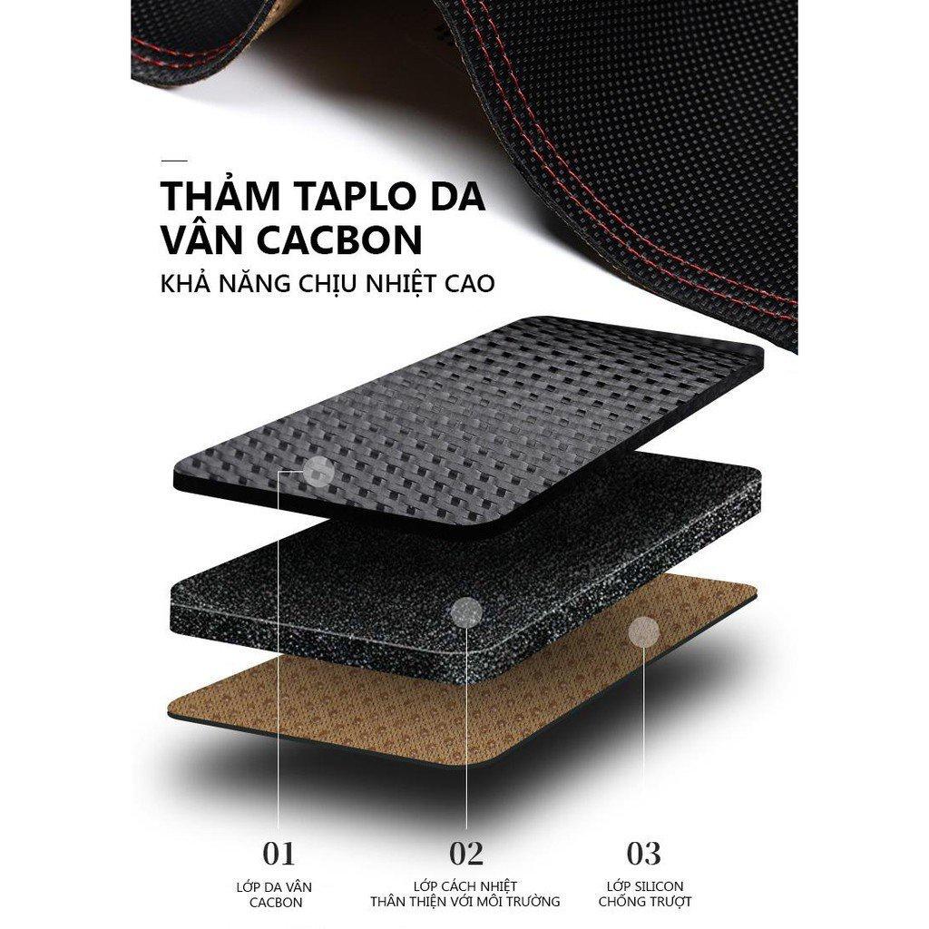 Thảm taplo ô tô xe Toyota Veloz Cross Thương hiệu Nanopk, Chất liệu Nhung, da carbon, da vân gỗ