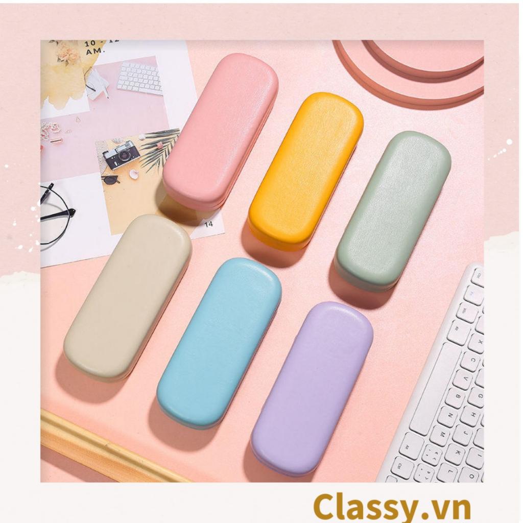 Hộp đựng mắt kính Classy màu trơn, chống sốc, chống trầy xướt PK1263