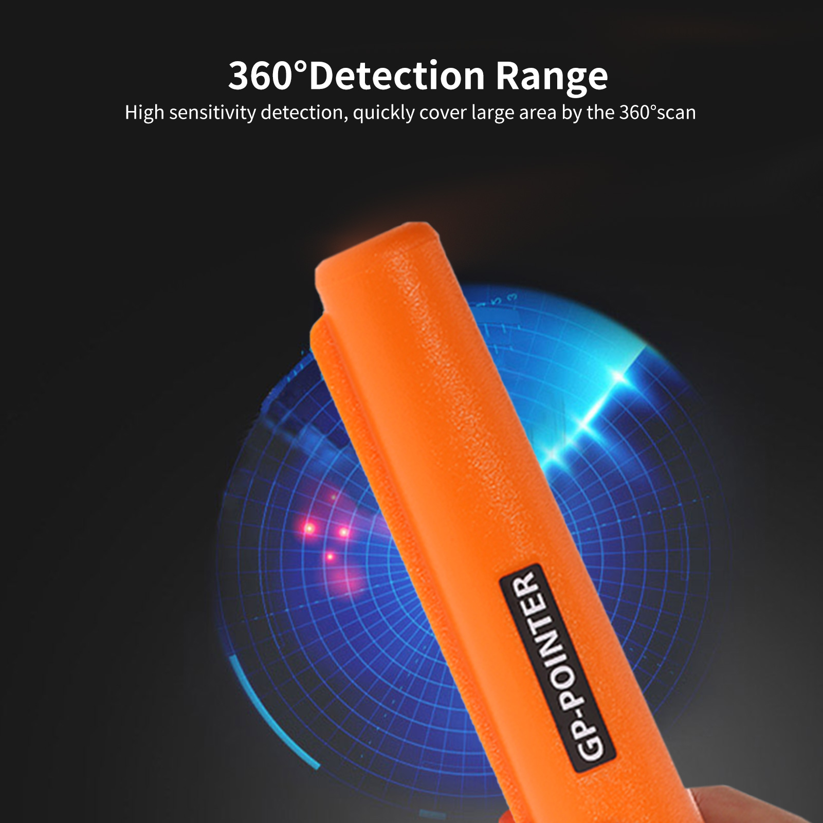 Máy dò kim loại cầm tay có độ nhạy cao có Đèn LED độ sáng cao