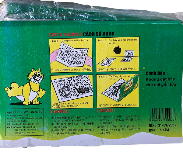 Combo 10 gói Thuốc diệt chuột trộn sẵn thế hệ mới Broma 0,005 AB + 02 miếng Keo dính chuột Hàn Quốc siêu dính, Bãy chuột hiệu quả