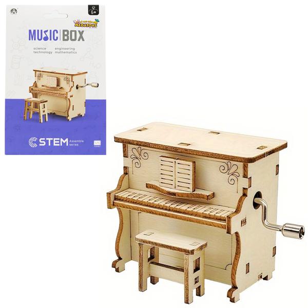 Đồ Chơi Lắp Ráp 3D STEM Bằng Gỗ - Music Box - Đàn Piano - Chuang Huang CH2051