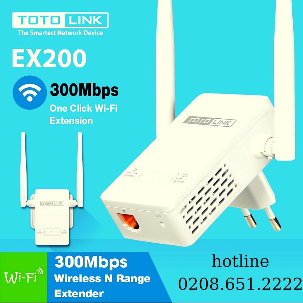 Bộ kích sóng wifi TOTO LINK EX200 - Hàng chính hãng