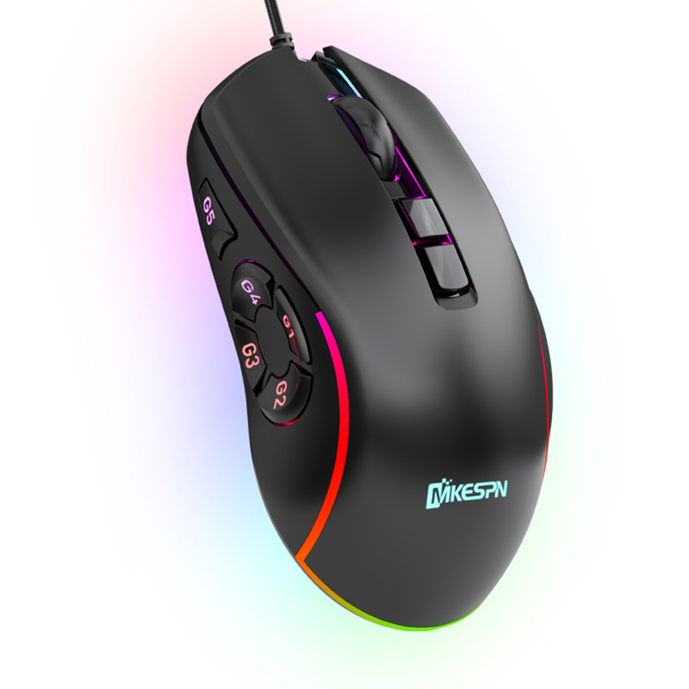 Chuột Chơi Game Có Dây 7200DPI RGb Backlit Mouse 6 Mức DPI Có Thể Điều Chỉnh / 10 Nút Có Thể Lập Trình / Nút Quay Lại Màn Hình