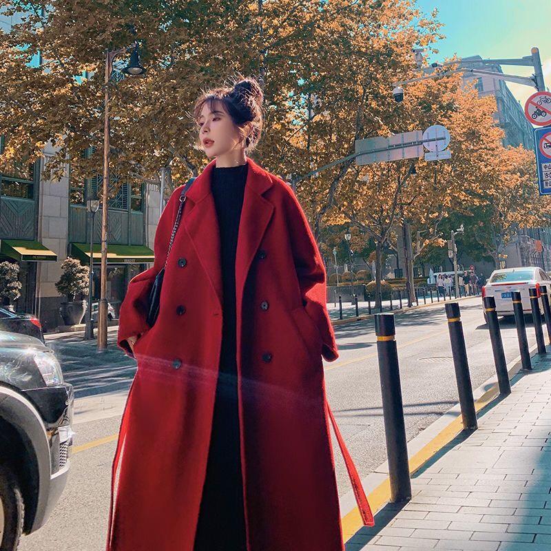 Áo khoác dạ măng tô dáng dài hai màu phong cách Hàn Quốc (Kèm Ảnh Thật