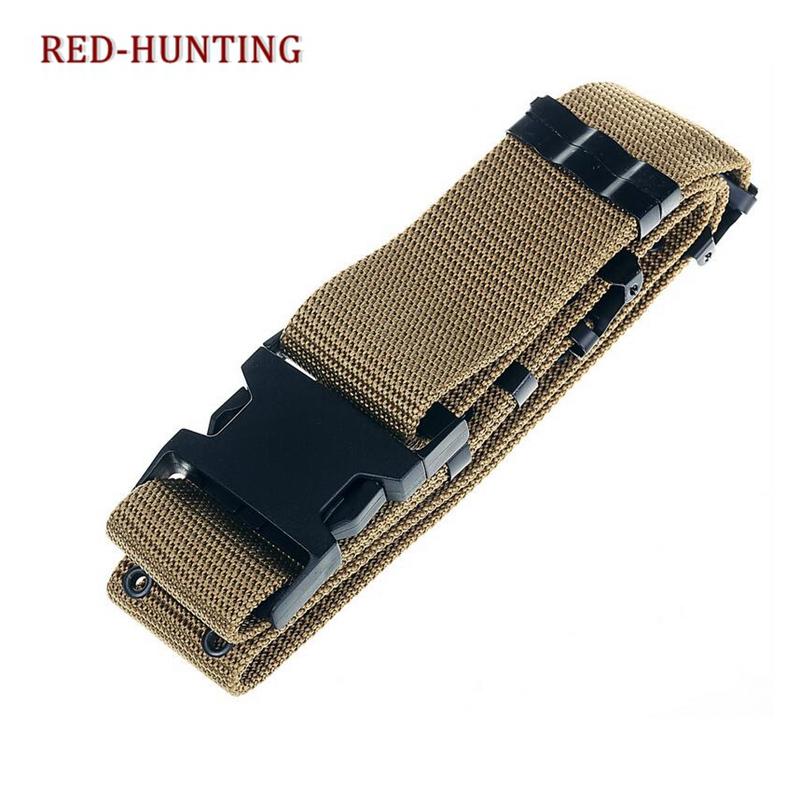 Nam Chiến Thuật Quân Đội Dây Unisex Bền Săn Bắn Gear Dây Lưng Ngoài Trời Tiện Ích Vòng Dây Có Thể Điều Chỉnh Hỗ Trợ