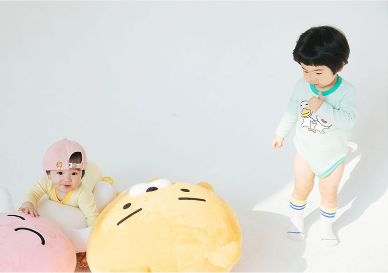 Bộ Bodysuit Baby Tube &amp; Apeach Kakao Friends Chính Hãng