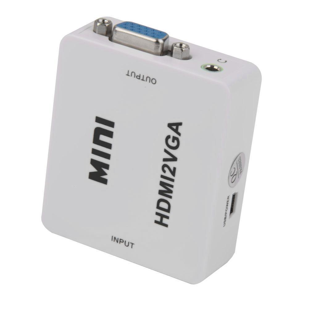 To VGAFemale to Female Video Adapter Cable Converter W/Audio 1080P