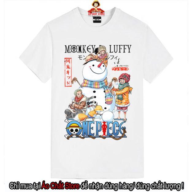 Áo thun One Piece Giáng Sinh Noel siêu cute | Áo Luffy Zoro Ussop Xmas siêu đẹp OP185
