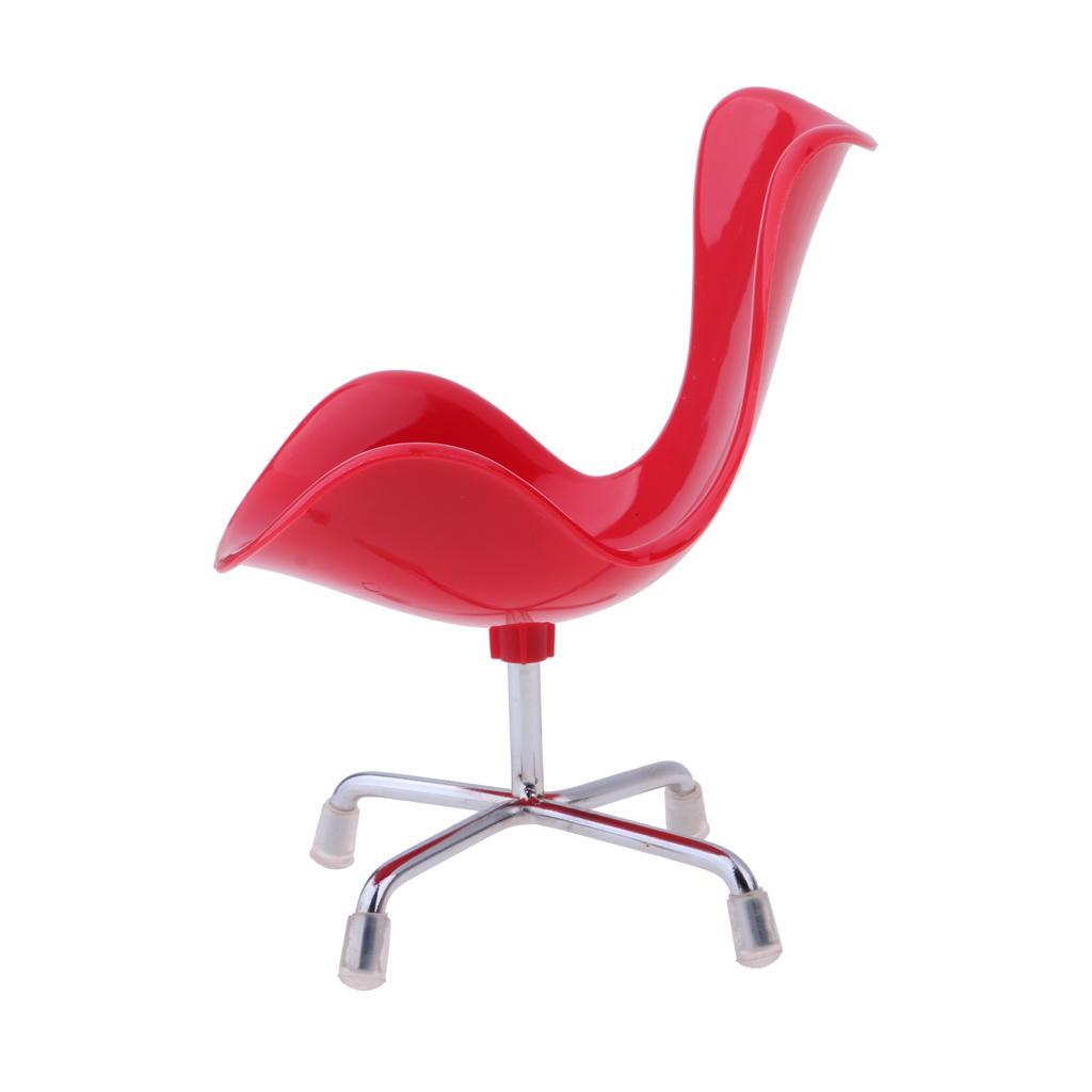 1/6 Dollhouse Miniature Furniture Chair Model for Doll Figures Decor Red