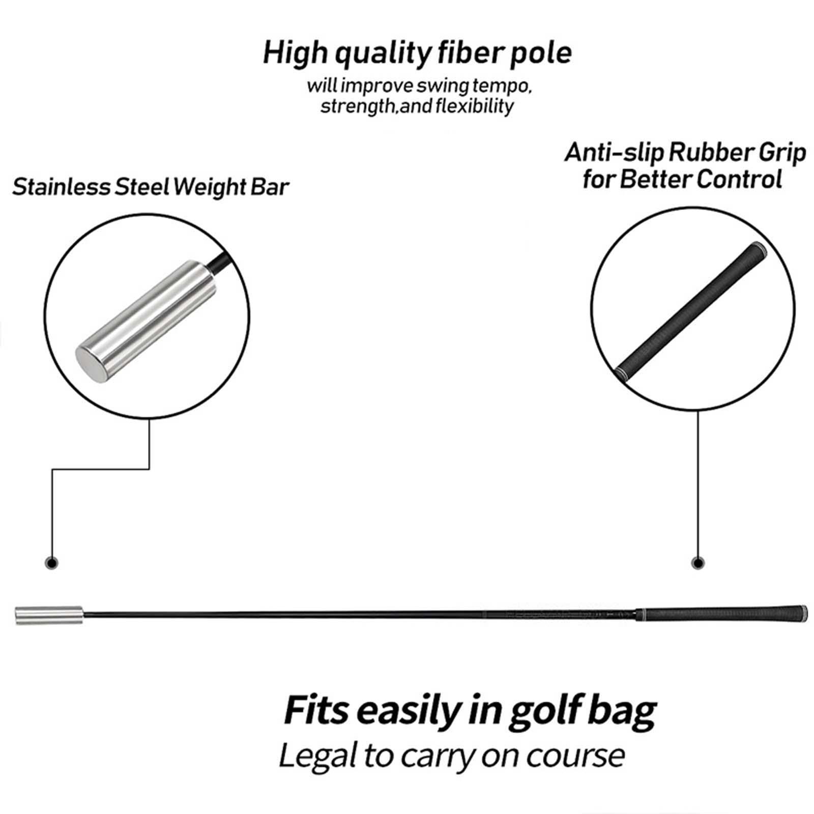 Golf Swing Trainer Golf Practice Stick for Tempo Balance Position Correction