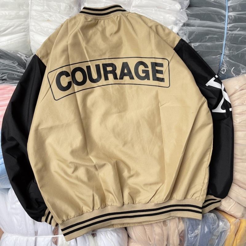 Hình ảnh Áo Bomber Dù 2 Lớp Mero F Courage 2 dày dặn chất dù đẹp có ảnh thật shop chụp, ÁO KHOÁC BOMBER 09 MÀU ĐEN& KEM, Áo bomber jacket dù 2 lớp 2021, Áo khoác bomber nữ form rộng chất dù thời trang quảng châu unisex