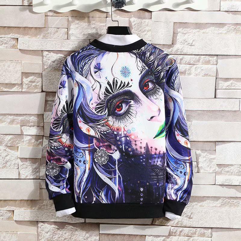 Áo Thun Tay Dài In Hình Anime 3d Cá Tính Cho Nam Nữ